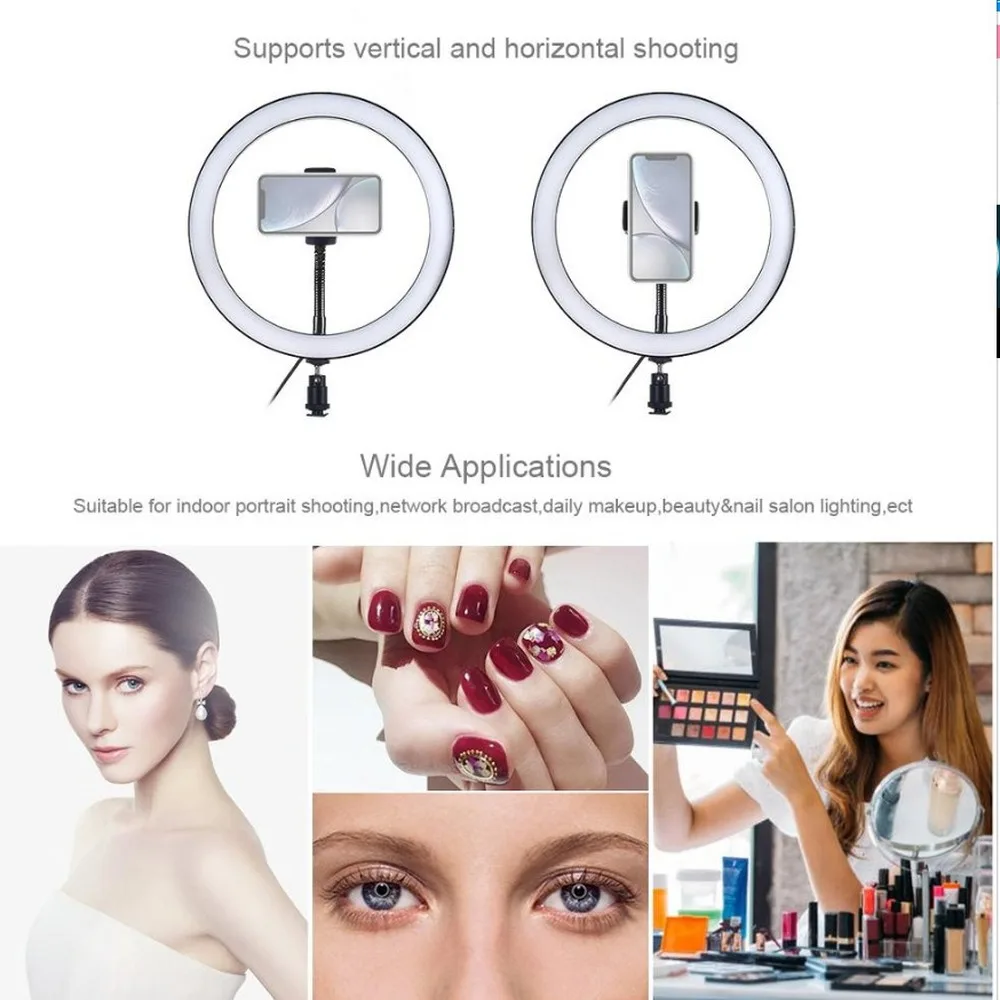 Кольцо-палка для селфи светодиодная 20 см светодиодный с держателем телефона |