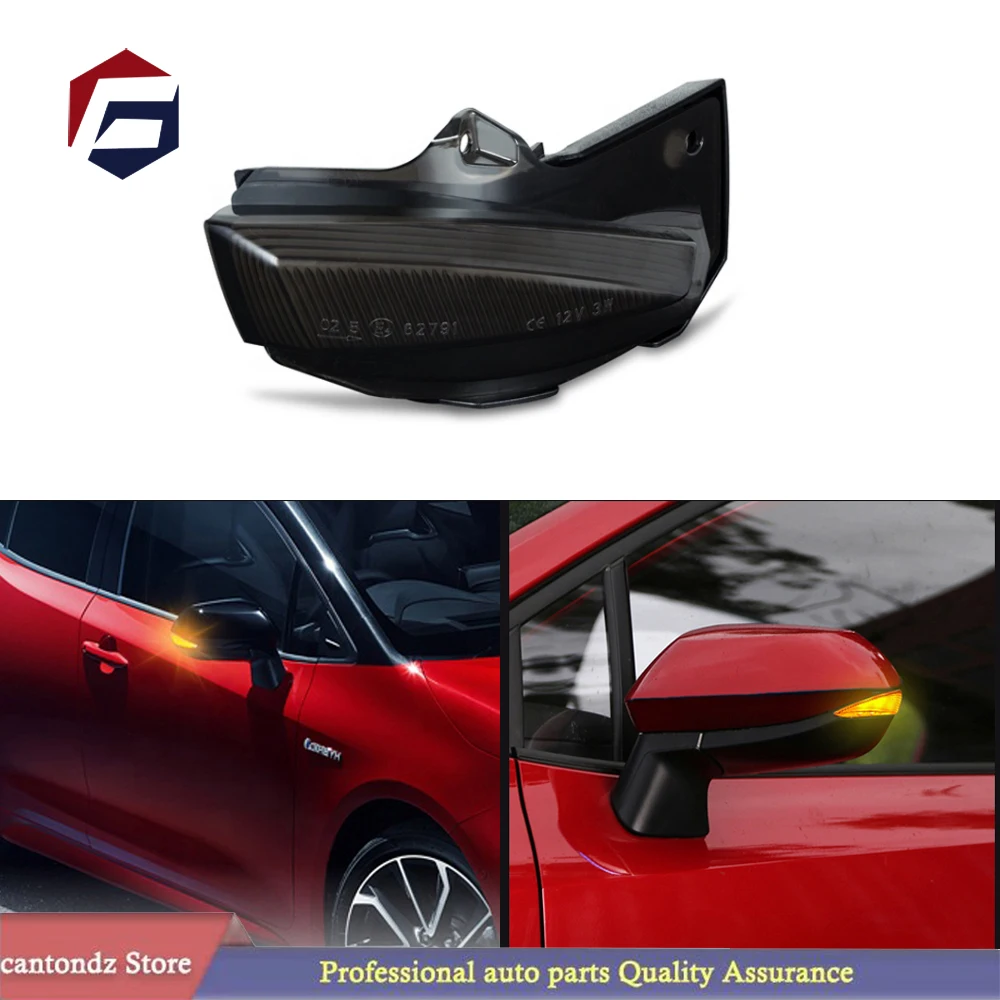 

2pcs Amber For Toyota Sienta XP170 2019 Yaris XP210 2020 Car LED Dynamic Turn Signal Indicator Sequential Side Mirror Light Lamp