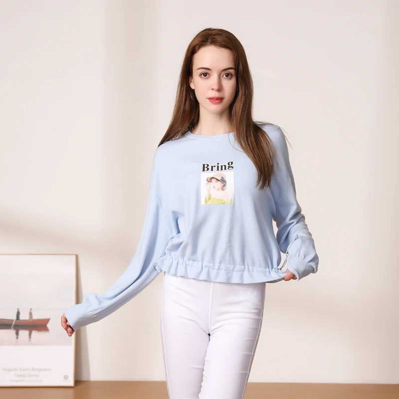 

Long Sleeve Top Pullover 2022 Women's Sweater Ladies Cropped Basic Tops Style Female Outerwear Woman Jumper Clothes Knitted