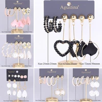 crystal set earrings set for women 2021 hoop earrings fashion jewelry hoops pearl earrings boho simple earring girls cc