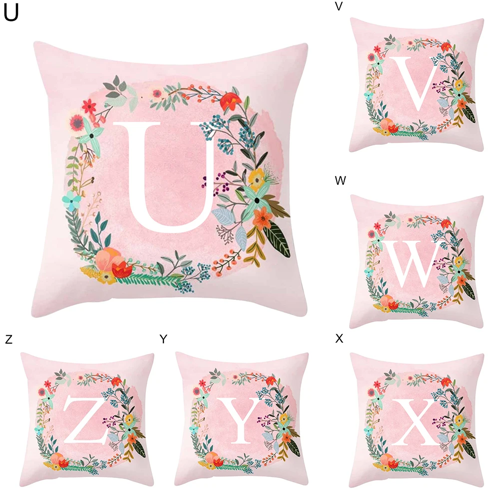 Чехол для дивана или кровати с розовыми буквами | Дом и сад
