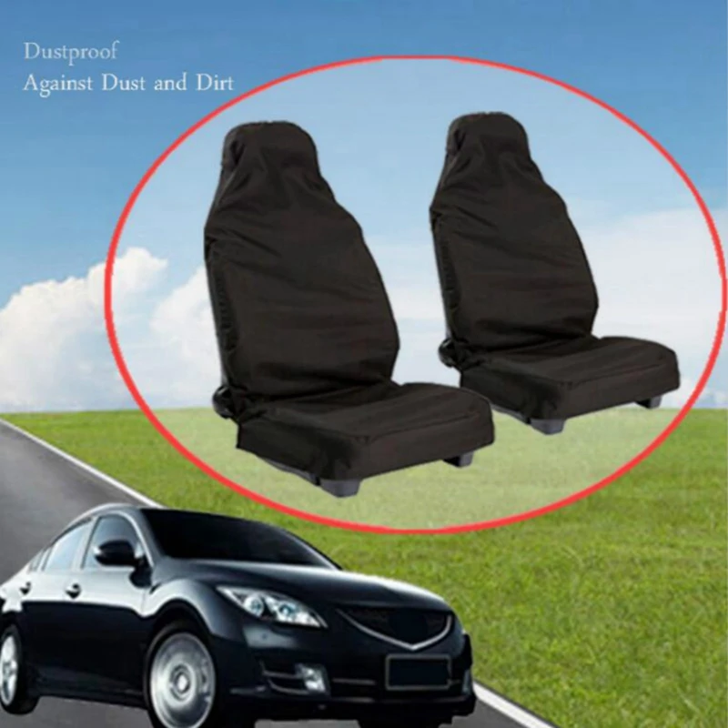 

2pc Car Seat Cushion Car Seat Cover Auto Parts Fabric Waterproof Piece Set Four Season Universal Front/rear Car Seat Cushion