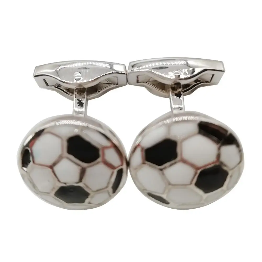 1 пара запонки в форме футбольного мяча спортивные мужские рубашки аксессуары