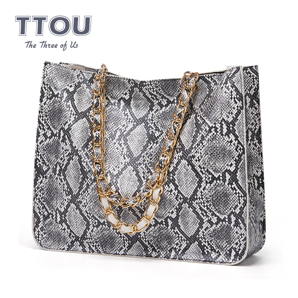 

Fashion Women Luxury Snakeskin Shoulder Bag Quality Pu Leather Handbags Office Lady Large Capacity Laptop Holder Crossbody Bags