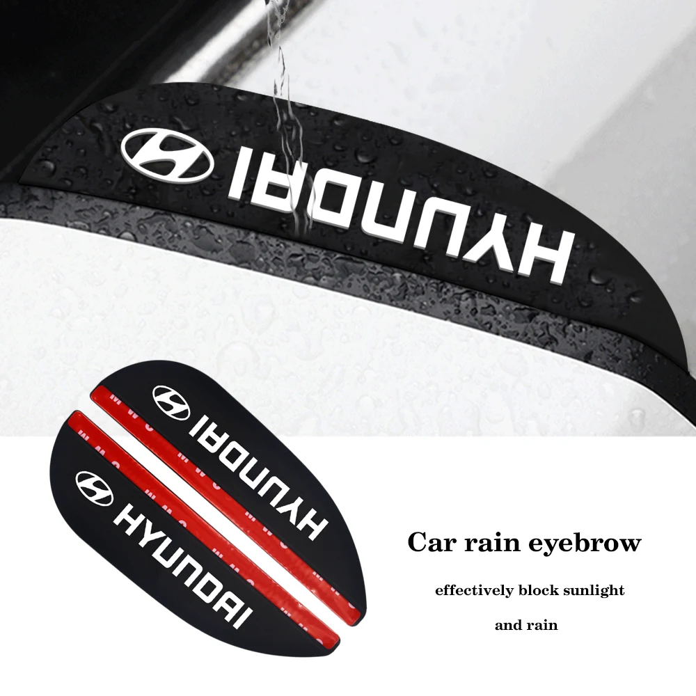 

2pcs Rubber Car Rain Rear View Mirror Stickers For Hyundai Tucson Santa Fe Solaris Creta I30 I20 I10 IX20 IX30 IX35 Kona Getz