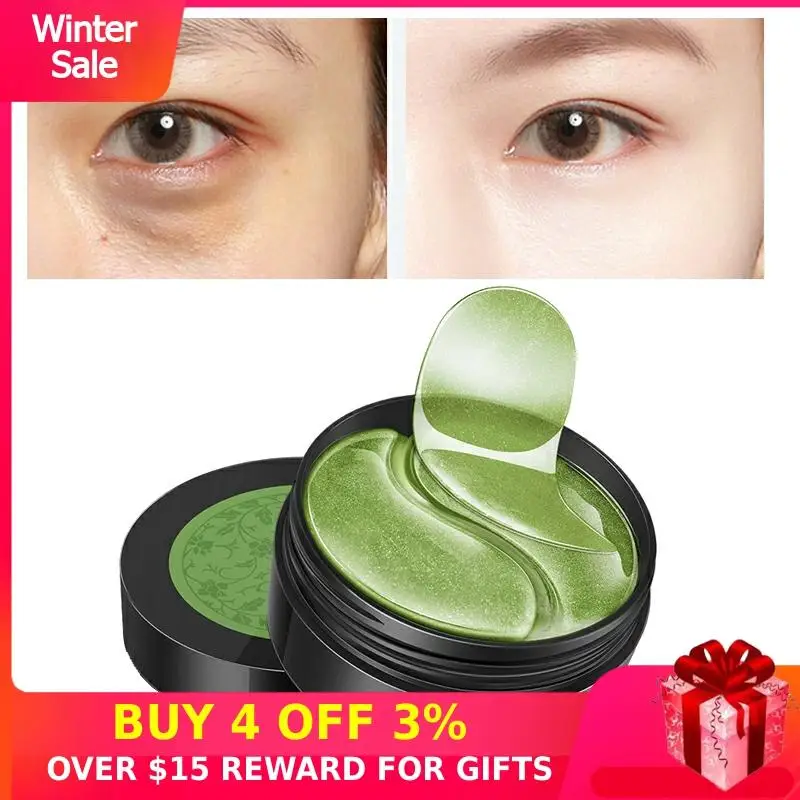 Корейские патчи для глаз зеленый коллаген гидрогелевая маска против старения 60