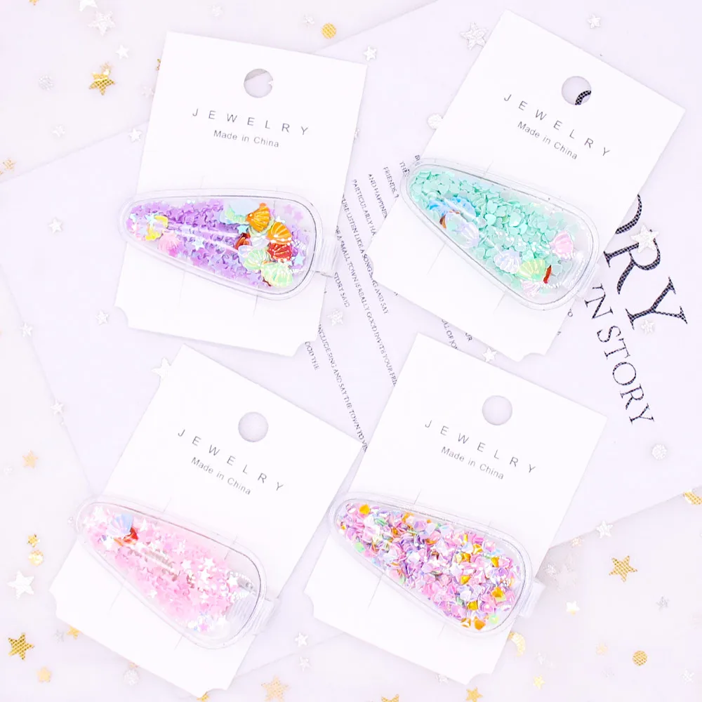 1/2Pcs/set Waterproof Mini Jelly Bows Hair Clips for Girls Glitter Knot Pool/Swim Bows PVC Hairbows Hairpin Party Kids Headwear