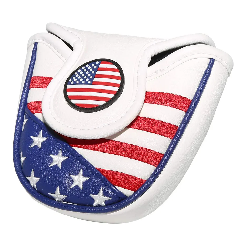 

USA Mallet Putter Cover Headcover Magnetic Golf Head Covers Club for Scotty Cameron Odyssey Two Ball Taylormade Durable Thick
