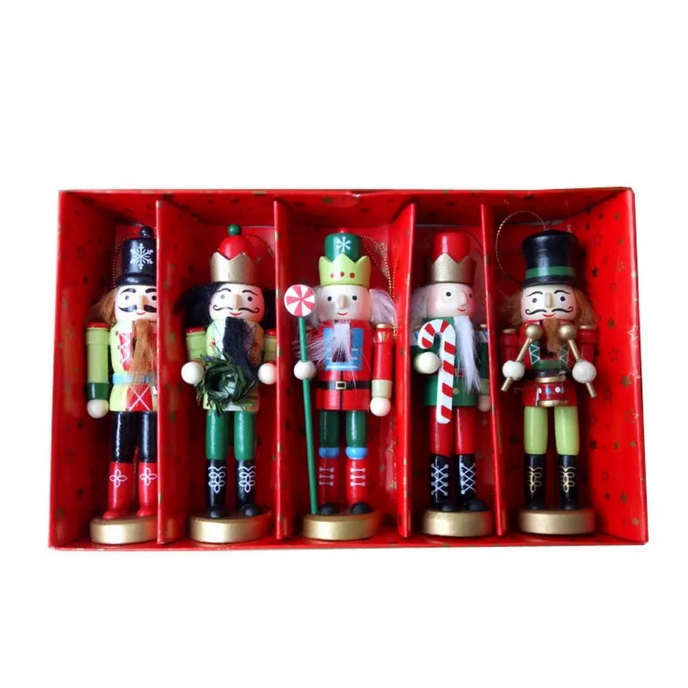 5 шт. 12 см деревообрабатывающий Рождественский гайковерт марионетка деревянные