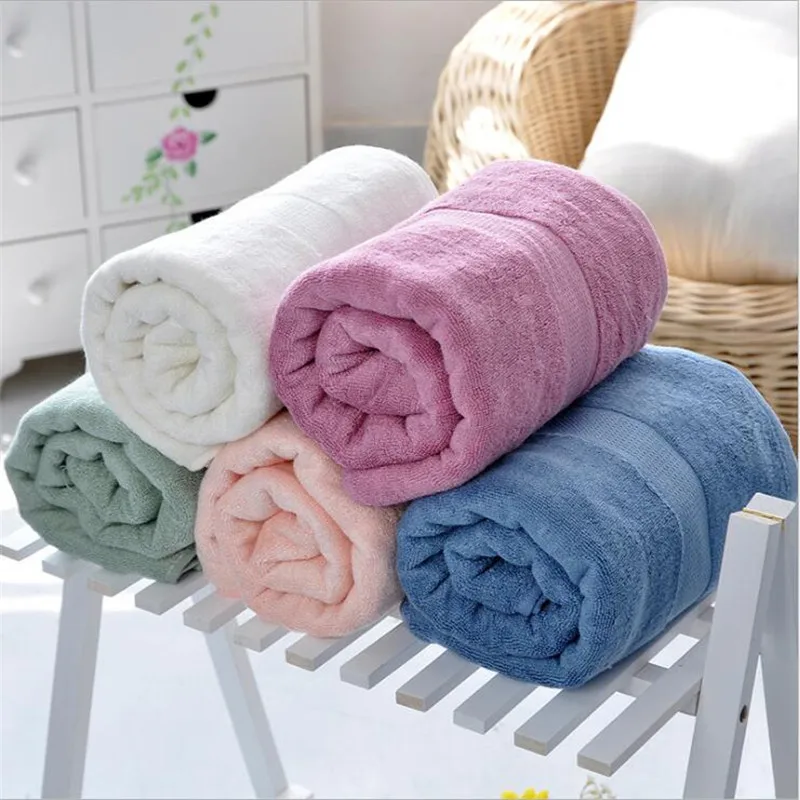

Bamboo Cotton 70x140cm Absorbent Towel Soft Beach Shower Towel Soft Adult Bathroom Quick drying Thicken Bath Towel