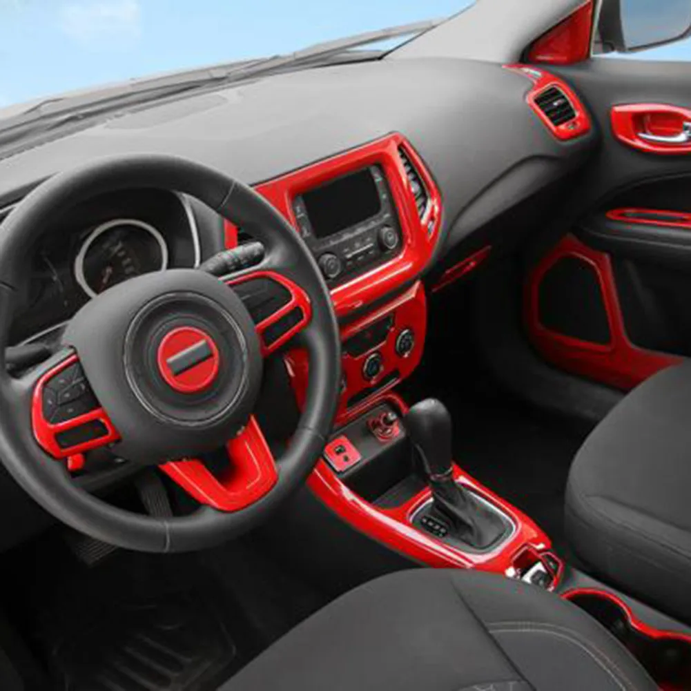 

2pcs Set Air Vent Outlet Frame For Jeep Compass 2017 2018 2019 2020 Cover Decorative