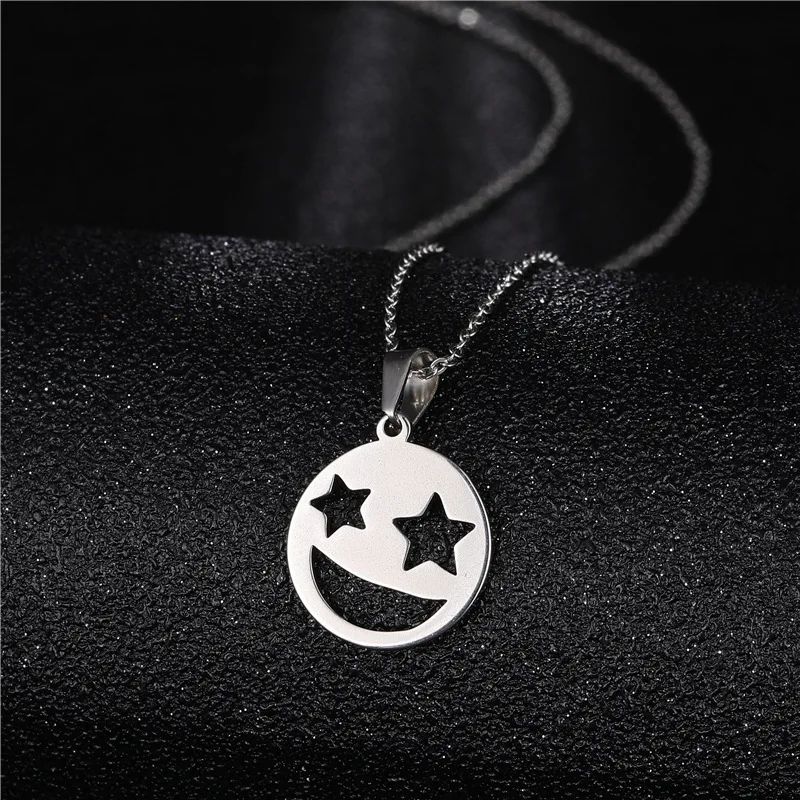 Модные ожерелья из нержавеющей стали для женщин и мужчин забавная подвеска в