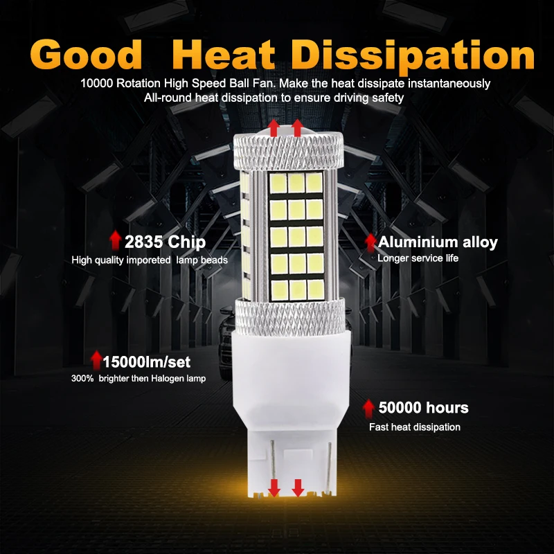 Nlpearl 1Pcs сигнальной лампы 7440 Led W21/5W 12V 2835 SMD T20 7443 W21/5 Вт реверсивная светильник sTurn