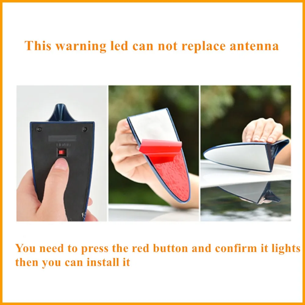 1 шт. Водонепроницаемый новый дизайн прочный солнечной энергии в виде акульего