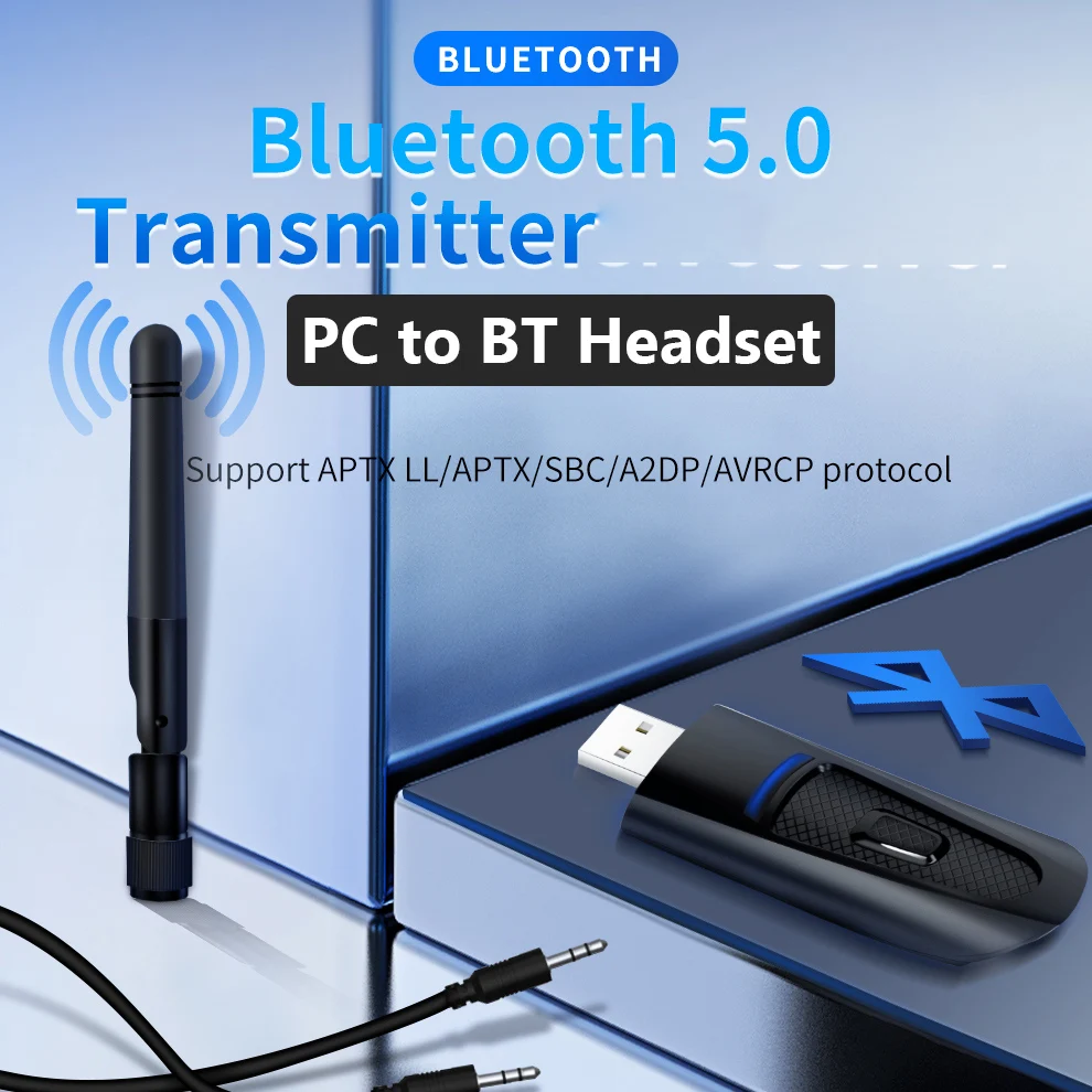 Беспроводной трансмиттер Unnlink Bluetooth 5 0 аудио 1X2 3 мм AUX передача на 2 BT приемника