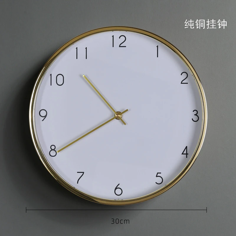 

Nordic Solid Wood Wall Clock Modern Design Living Room Japanese Silent Metal Gold Wall Watches Home Decor Duvar Saati Gift Ideas