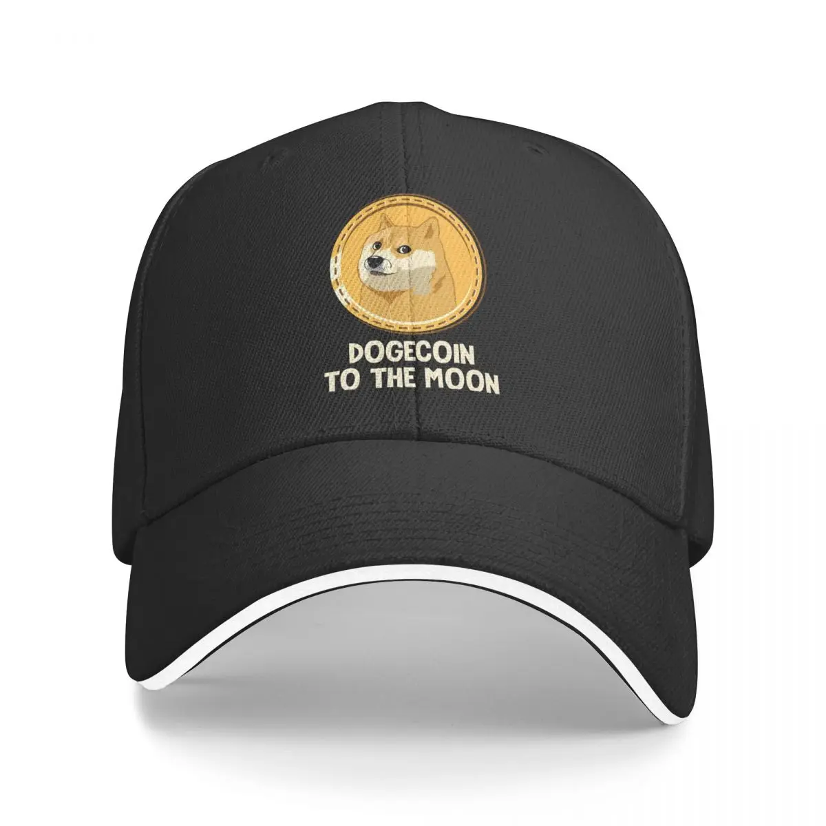 

Dogecoin To The Moon Funny Crypto Promo Men's and Women's casquette Print Anime Golf summer Novelty casquette