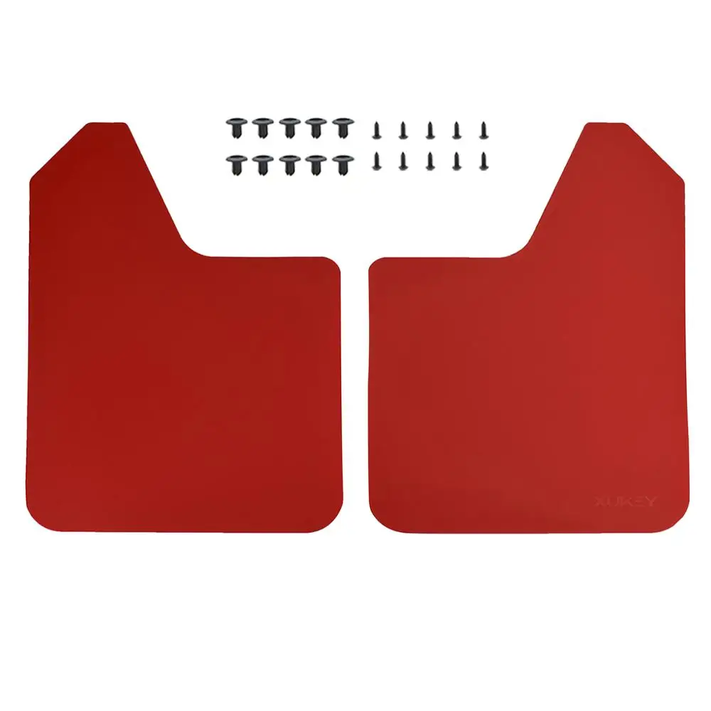 2pcs-set Red Спорт ралли Универсальные Передние Задние брызговики для автомобиля пикап Внедорожник Грузовик брызговики Брызговики грязные ловушки крыло вспышки - Цвет: 2pcs-set Red