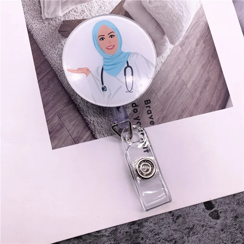 Card Holder Name Tag Lanyard Keychain Badge With Nurse Accessories Retractable | Канцтовары для офиса и дома