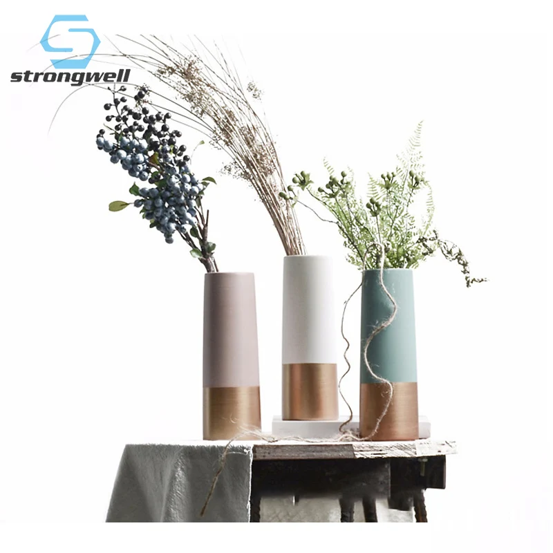 Цветная Керамическая Скандинавская Цветочная ваза Strongwell цветочные вазы для
