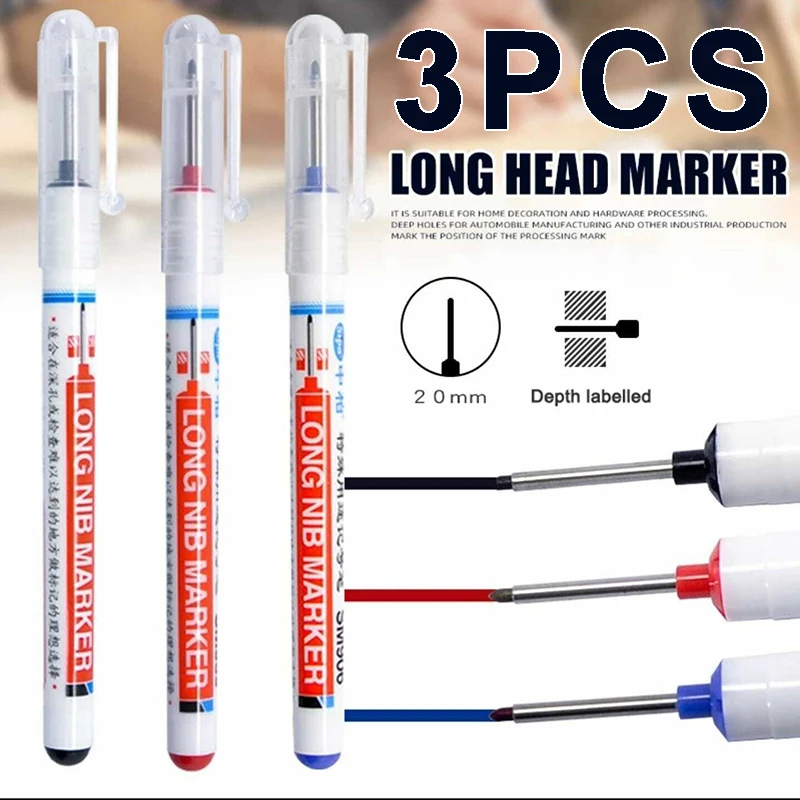 3 шт. 20 мм с длинной головкой маркеры универсальный деревообрабатывающий