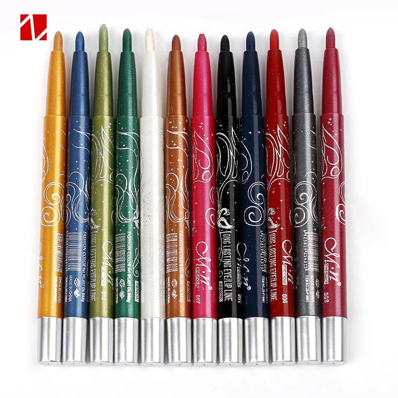 Menow F10001 12 Colors Long-lasting Eye Shadow Eyeliner Lip Liner Pen Makeup Beauty Automatic rotation Easy to Wear Тени для век