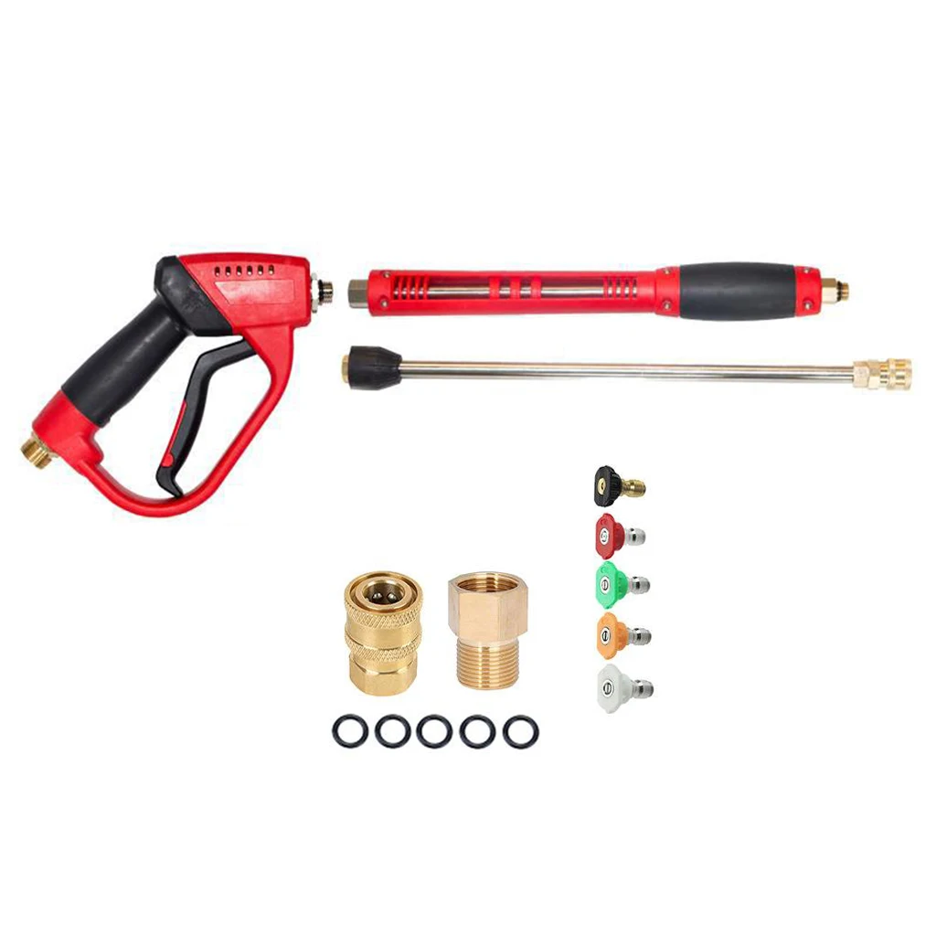 

3-in-1 High Pressure Washer Gun 5000 PSI Washer Gun Cleaner 5 Sprayer Tips