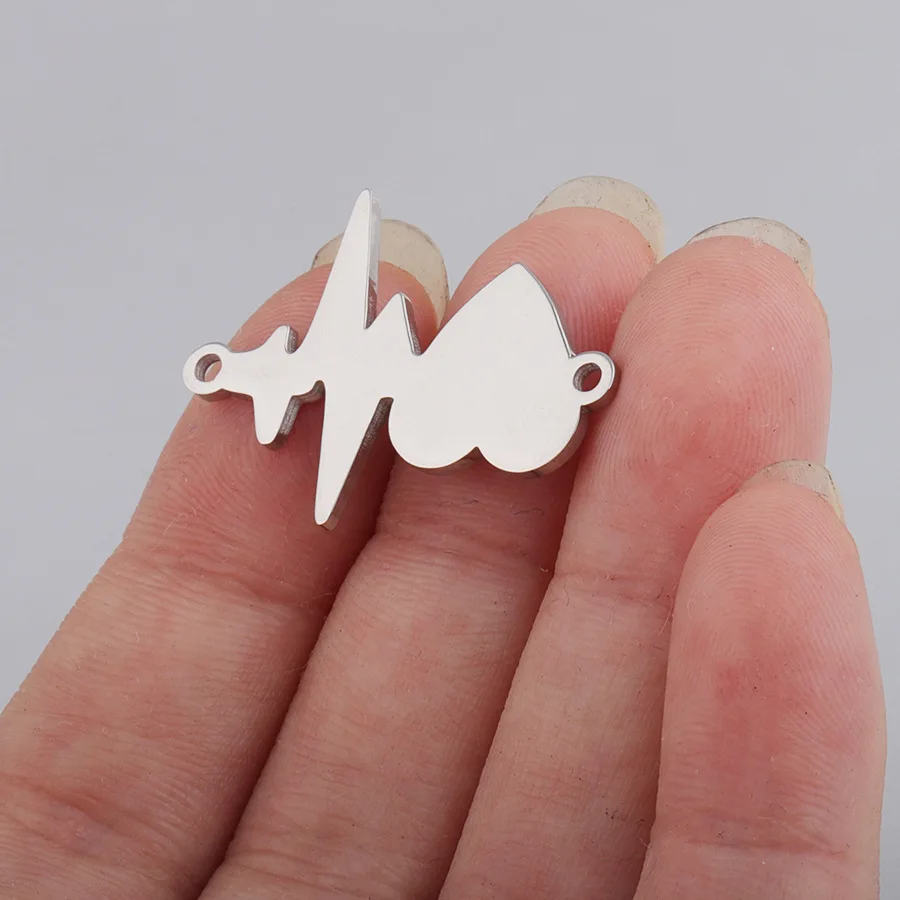 Semitree 5 шт. Подвеска из нержавеющей стали в форме сердца молния изысканные