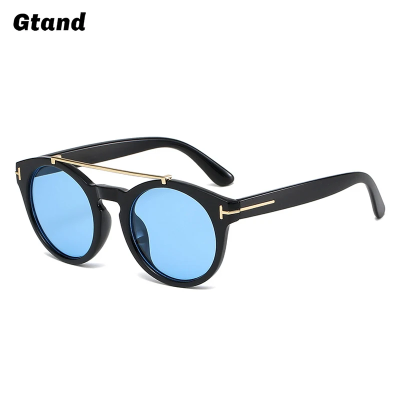 

Gtand 2021 Fashion Double Bridge Round Style Tint Ocean Lens Sunglasses Women Men Vintage Brand Design Sun Glasses Shades 9168