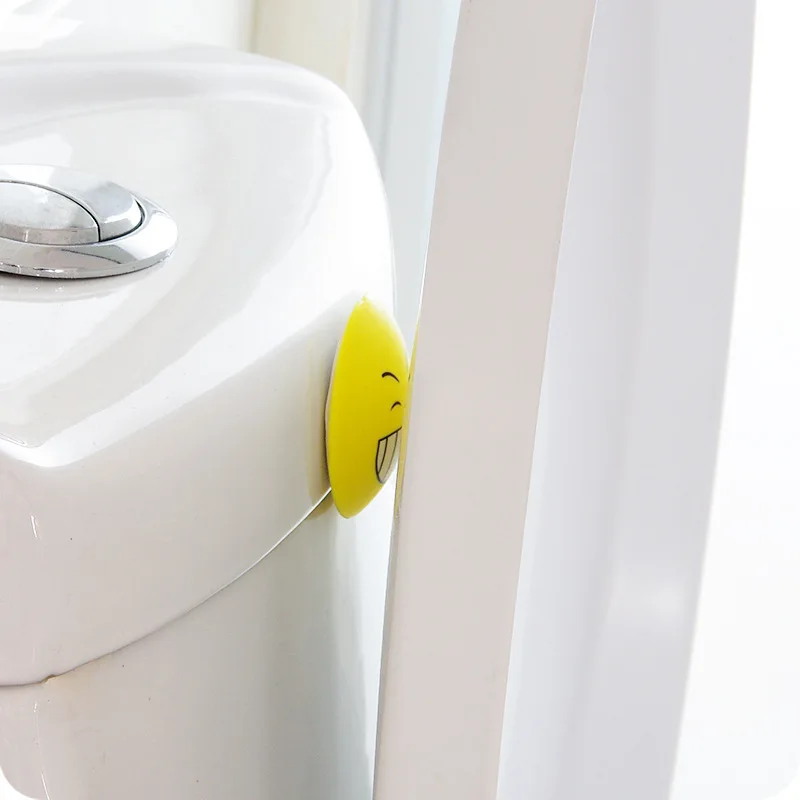 Симпатичные резиновые ручки Smiley защитные ударные рельсы коврик бесшумный задний