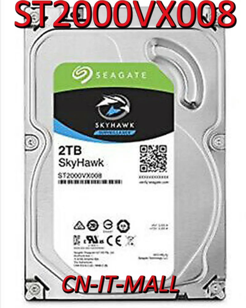 Внутренний жесткий диск Seagate SkyHawk ST2000VX008 для системы наблюдения 64 мб кэш памяти SATA