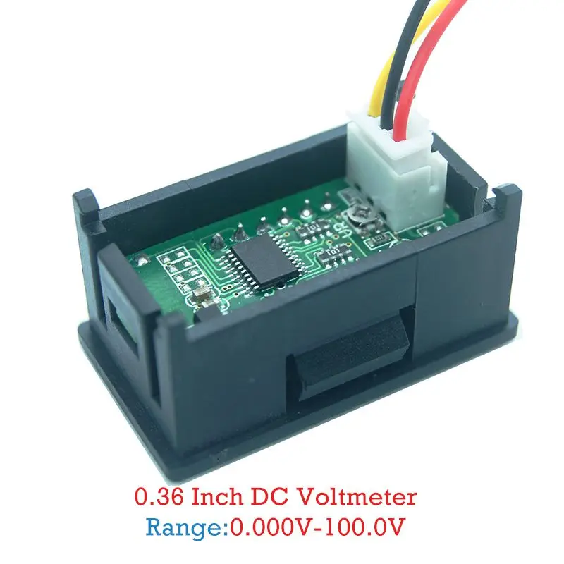 0 36 дюймовый мини цифровой светодиодный дисплей 4 бита 0-100 в вольтметр Панель