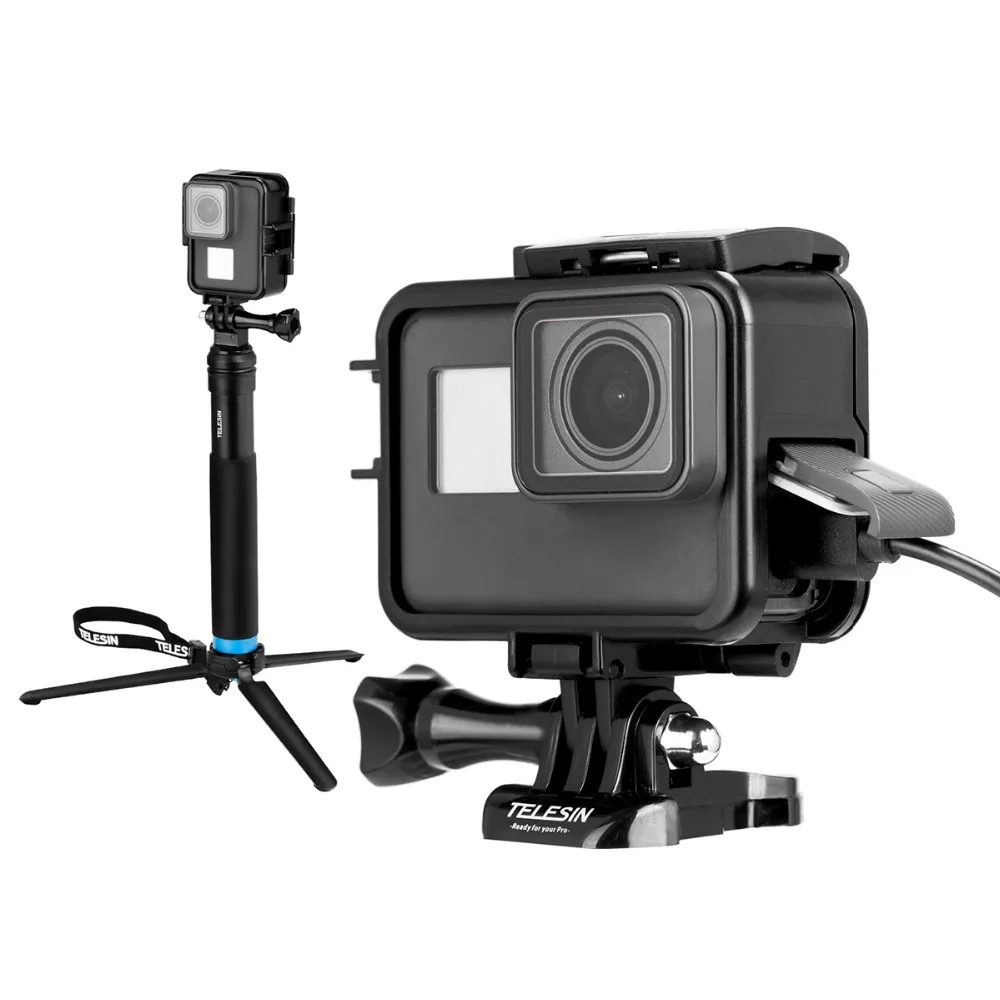 vertical frame for gopro camera protection frames tripod backpack mount support vertical frame cage for gopro hero 7 6 5 free global shipping