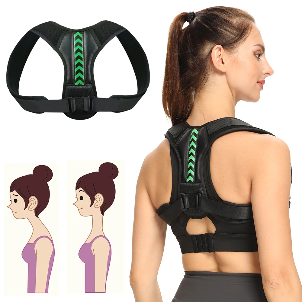

Adjustable Back Shoulder Posture Corrector Belt Clavicle Spine Support Brace Belt Body Home Office Sport Upper Back Neck Brace