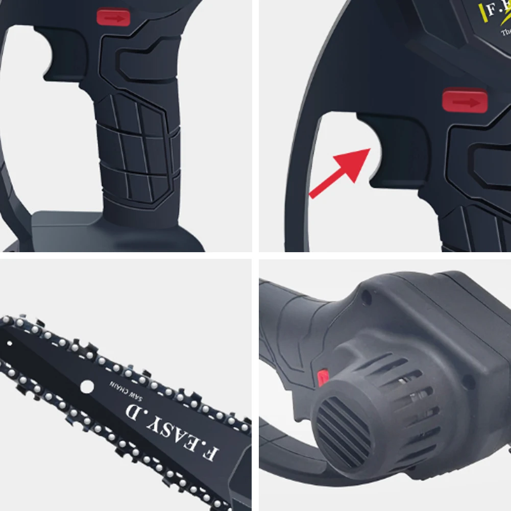 

800W 5 Inch 24V Mini Electric Chain Saw Rechargeable Handheld Chainsaw Gardening Trimming Wood Accessories Strong Magnet Motor