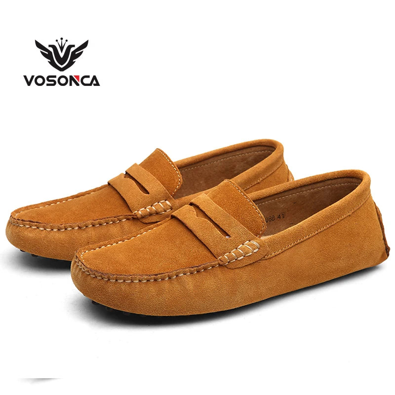 

Vosonca мужские туфли лоферы из коровьей замши мужская повседневная обувь классические модные высококачественные удобные туфли для вождения ...