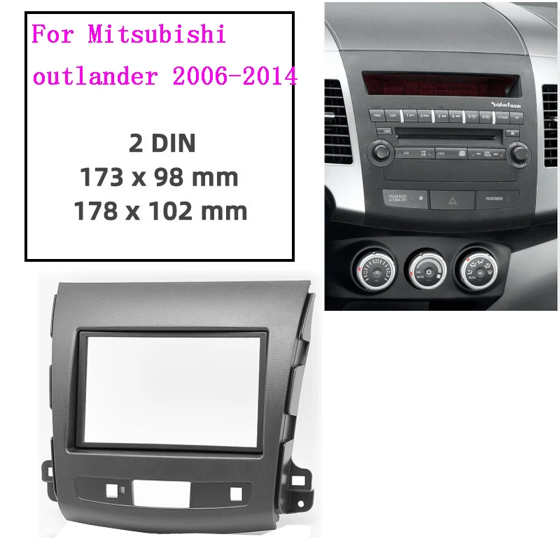 

2Din Car Radio Fascia Frame for MITSUBISHI outlander 2008-2012 Car DVD Player Panel Dash Kit Installation Frame Trim Bezel