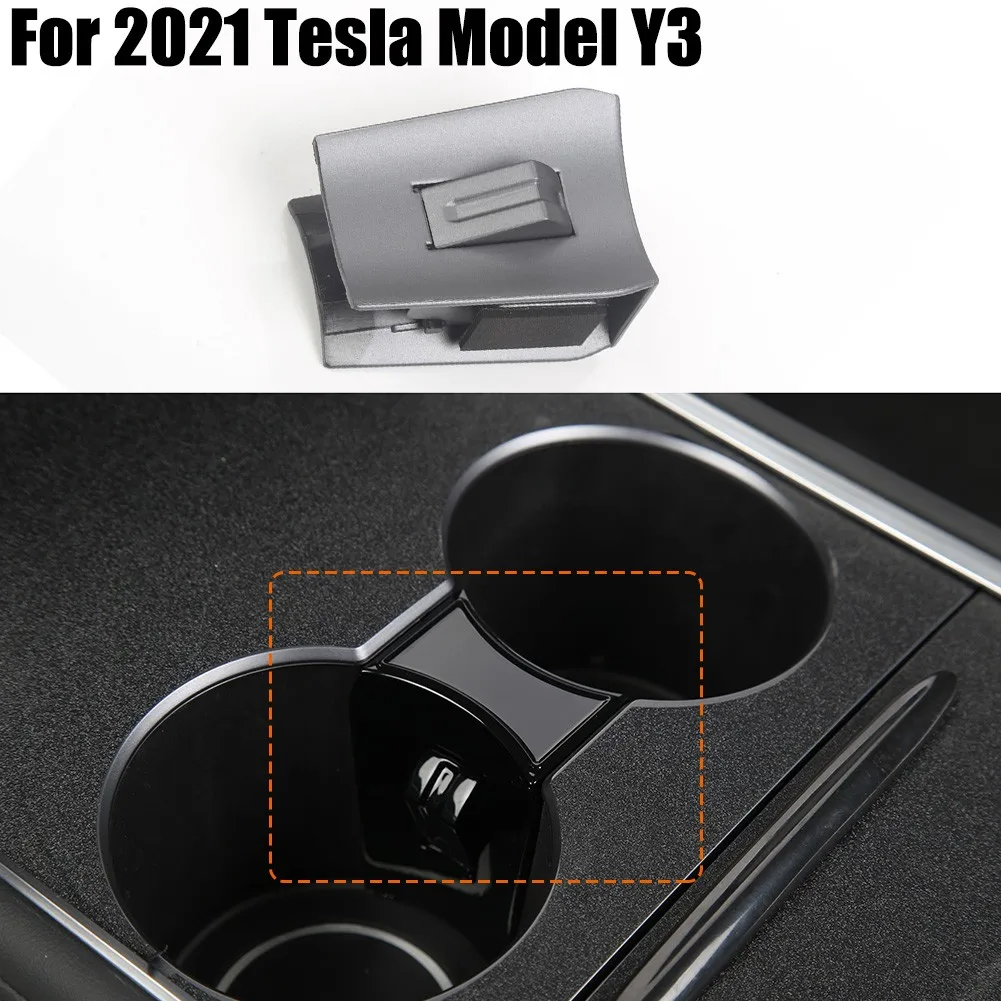 

Car Water Cup Holder For Tesla Model 3 Model Y 2021 Accessories Car Coasters Double Hole Holder Cup Stopper Holder Replacement