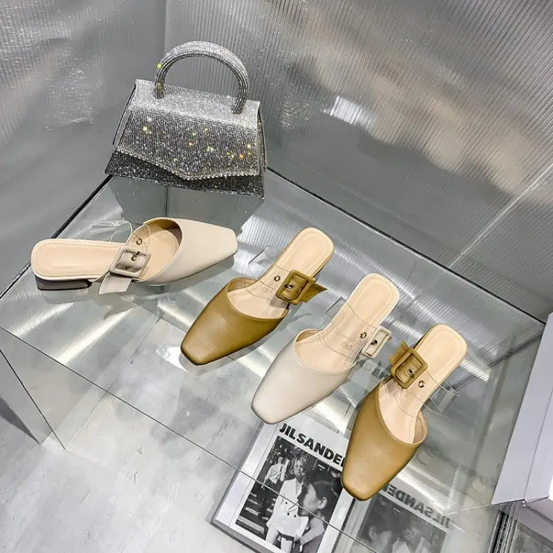 

Indoor Slippers Women Sandals Summer 2021 Female Shoes Woman Heels Transparent Designer Slides Beach Shoes Party Slipper Female