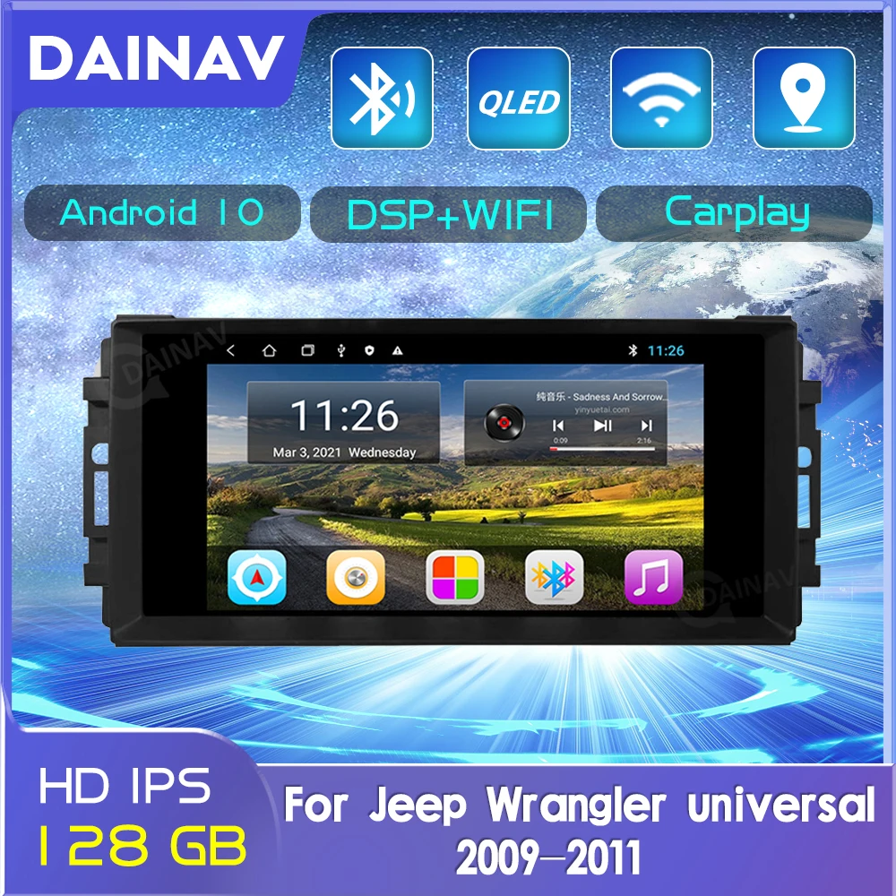 Автомагнитола 2 Din Android 10 для Jeep Cherokee с компасом Wrangler 300C Dodge Caliber Liberty 2009 -2011 |