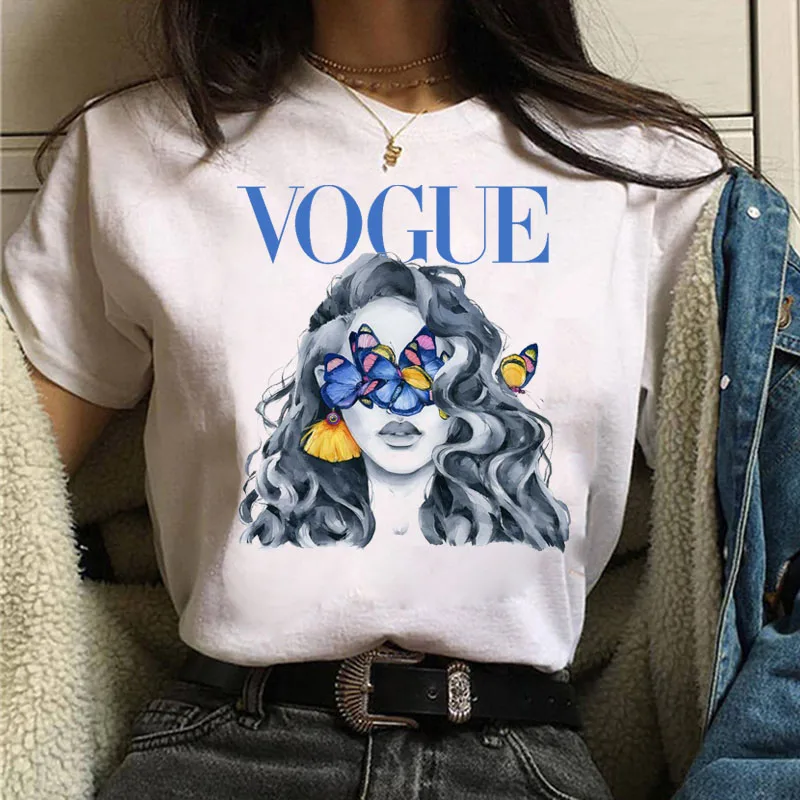 

Fashion Women T Shirt Vogue T Shirt Harajuku Black White Drawing Sunflower Girl Print Short Sleeve T-Shirt Female T-Shirt Tees
