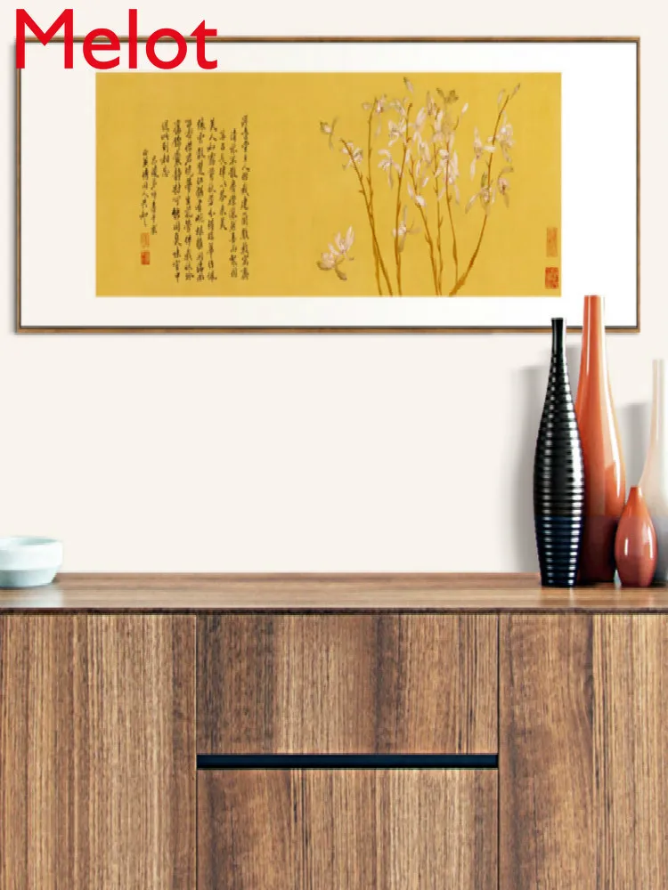 

Living Room Bedroom Study Hallway Stairs Ancient Painting Long Scroll New Chinese Artistic PaintingElegant Calligraphy Landscape