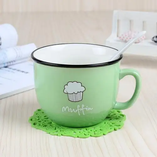 Мультяшная кофейная чашка креативная керамическая для завтрака молока бизнес