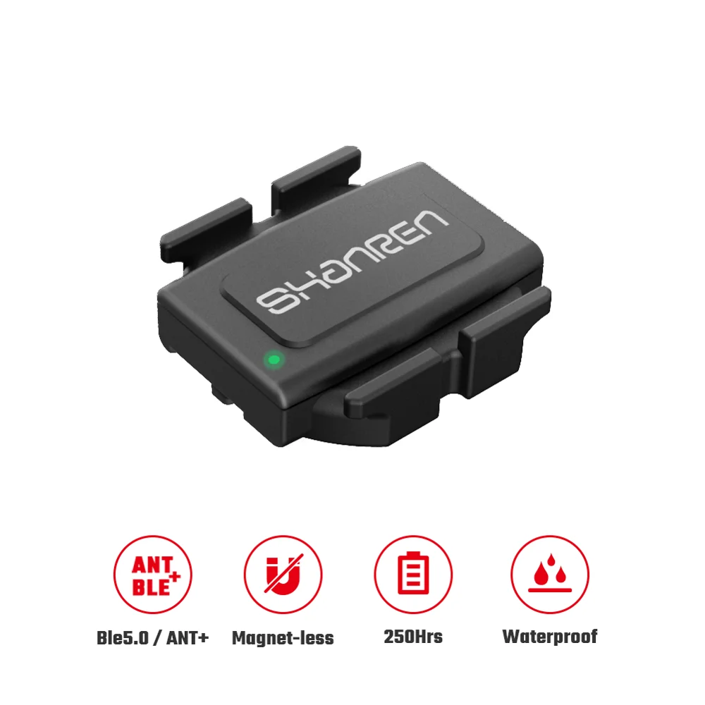 

SHANREN Speed Sensor Bluetooth 5.0 & ANT+ Wireless Bike Sensor Bicycle Sensor for Bike Computer Android IOS