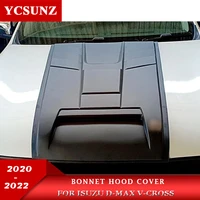 black car bonnet hood scoops guard for isuzu d max dmax v cross 2020 2021 2022 accessories guards hood pickup ycsunz