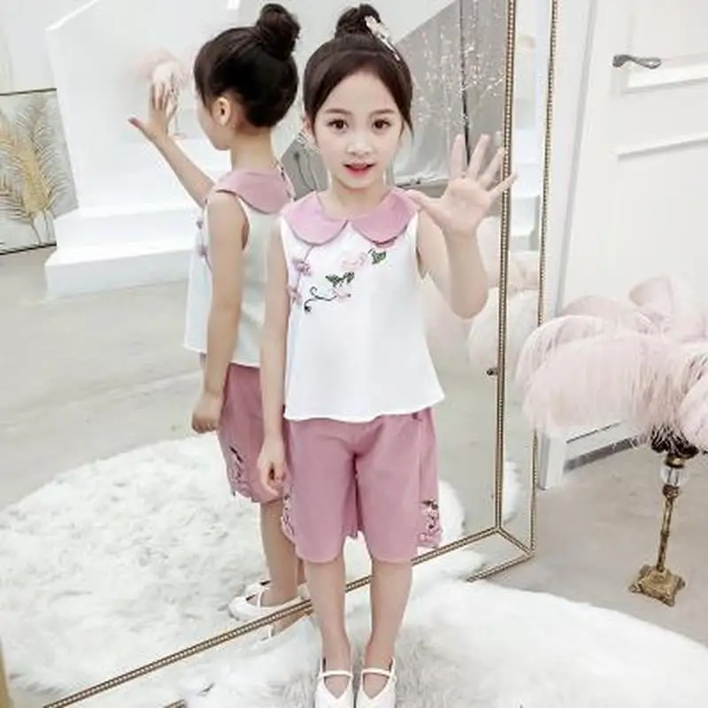 Летний костюм для девочек Новая Корейская версия ультразарубежной летней