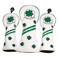 new shamrock golf club headcover headcover pu leather hybrid driver cover guards golfer equipment golf accessories