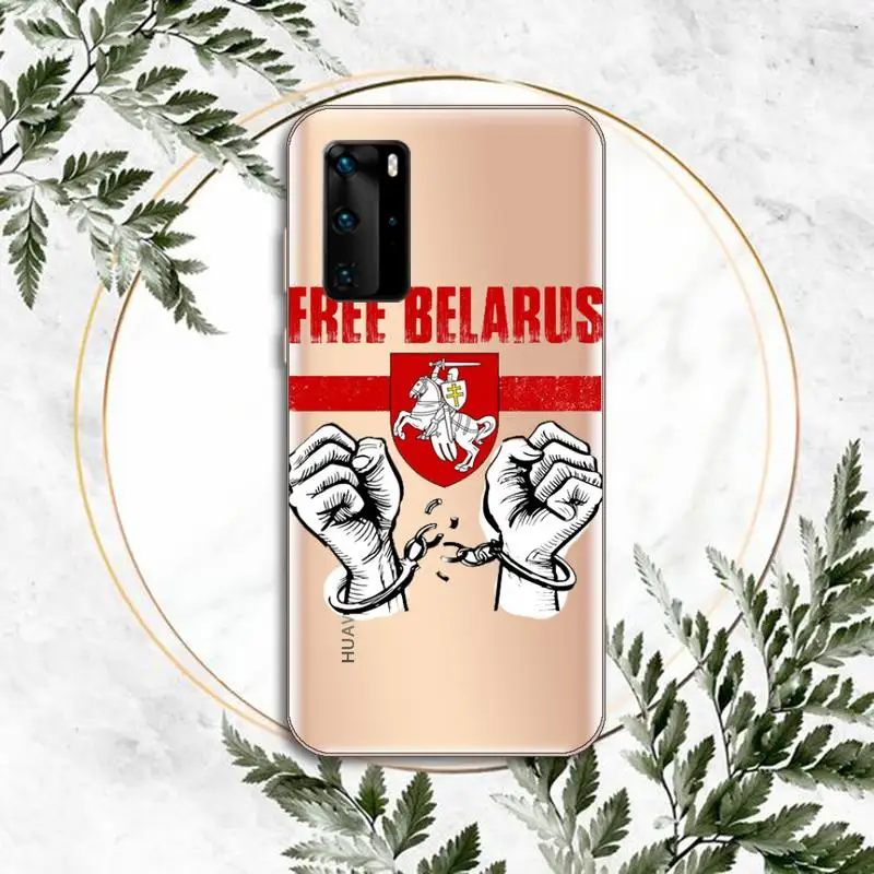 

Belarus flag fashion pattern capa Phone Case Transparent for Huawei P honor 8 10i 20 30 40 smart 2019