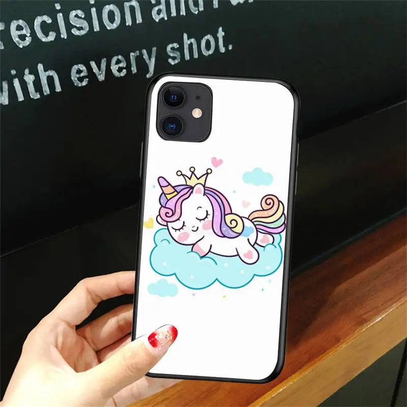 

Cute Cartoon Unicorn Phone Case For Iphone 6 6s 7 8plus X Xr 11 12 Mini Pro Max Cover Fundas Coque