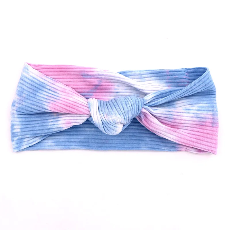 Женская хлопковая повязка на голову растягивающаяся ребристая головная